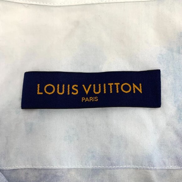 Louis Vuitton Sky & Cloud Print Cotton Long-Sleeve Shirt L Made In Italy - Picture 2 of 8
